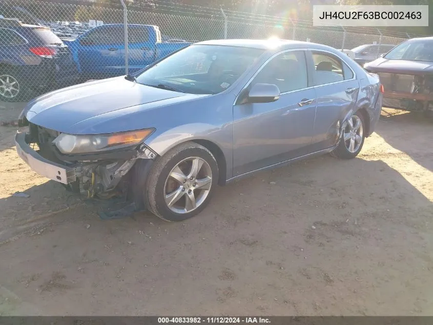 2011 Acura Tsx 2.4 VIN: JH4CU2F63BC002463 Lot: 40833982