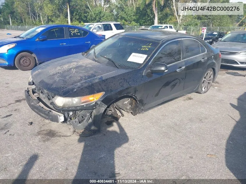 2011 Acura Tsx 3.5 VIN: JH4CU4F42BC000276 Lot: 40834481