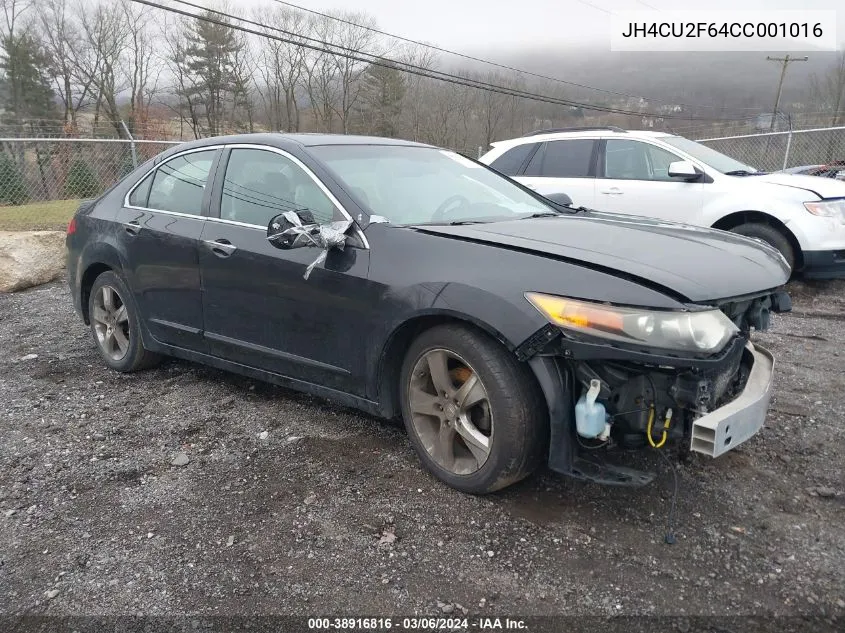 2012 Acura Tsx 2.4 VIN: JH4CU2F64CC001016 Lot: 38916816