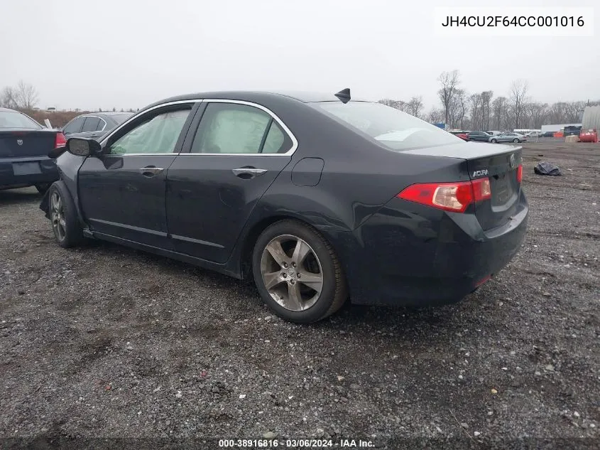 2012 Acura Tsx 2.4 VIN: JH4CU2F64CC001016 Lot: 38916816