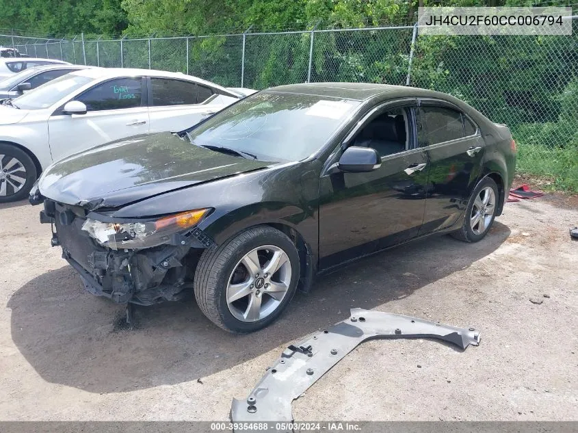 2012 Acura Tsx 2.4 VIN: JH4CU2F60CC006794 Lot: 39354688