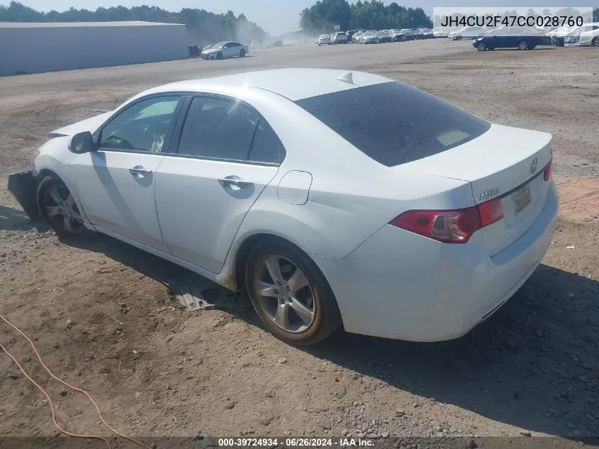 2012 Acura Tsx 2.4 VIN: JH4CU2F47CC028760 Lot: 39724934