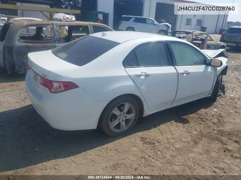 JH4CU2F47CC028760 2012 Acura Tsx 2.4