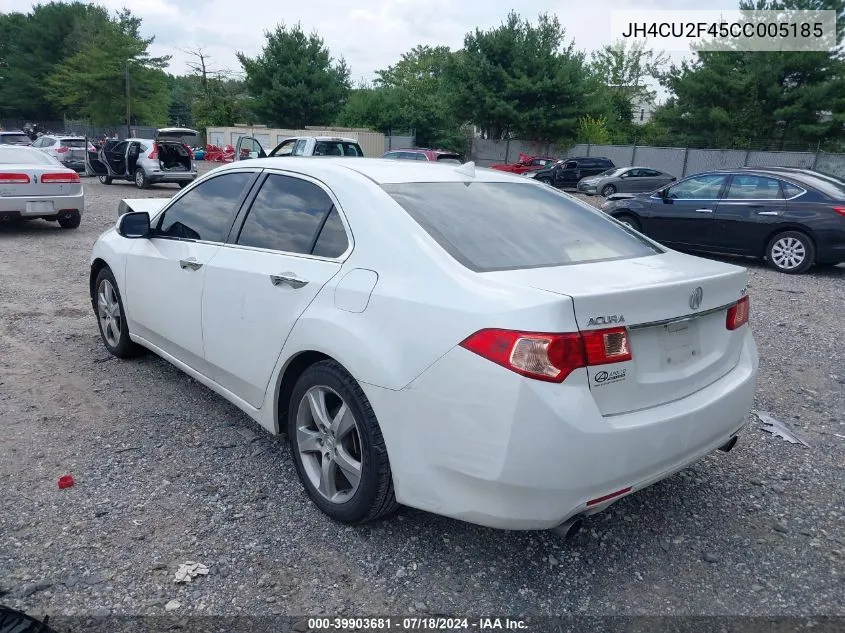 2012 Acura Tsx 2.4 VIN: JH4CU2F45CC005185 Lot: 39903681