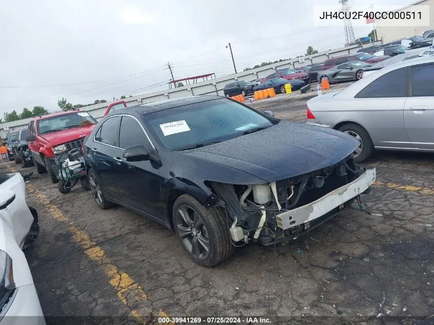 JH4CU2F40CC000511 2012 Acura Tsx 2.4