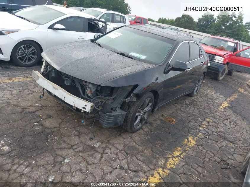 2012 Acura Tsx 2.4 VIN: JH4CU2F40CC000511 Lot: 39941269