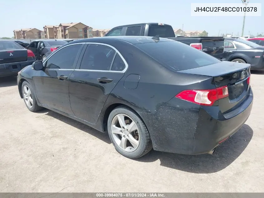 JH4CU2F48CC010378 2012 Acura Tsx 2.4