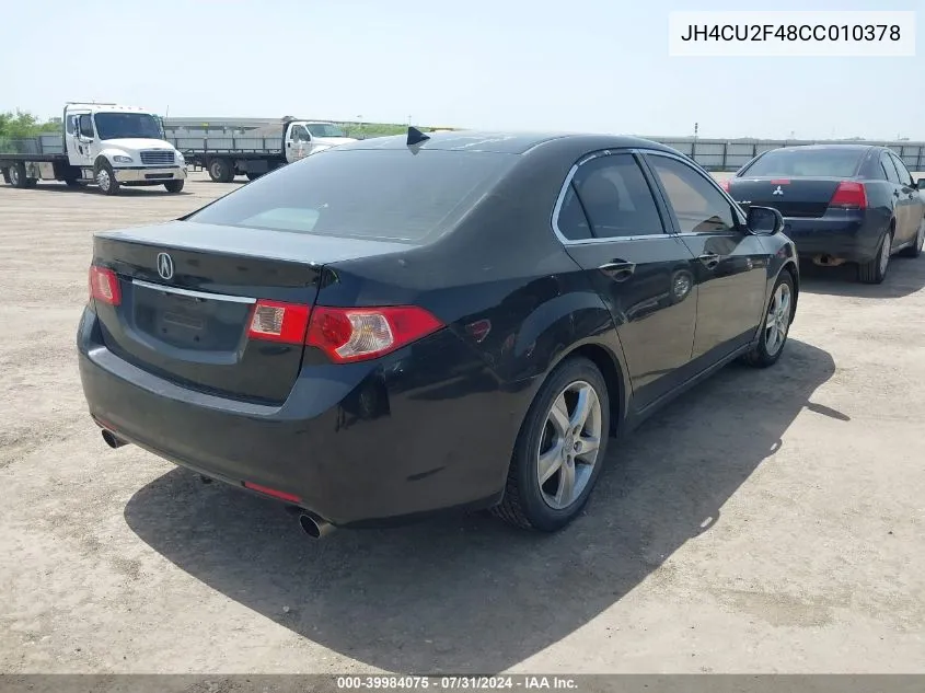 JH4CU2F48CC010378 2012 Acura Tsx 2.4