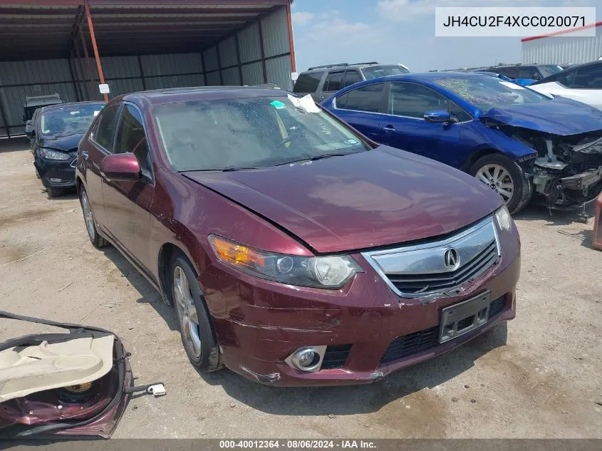 2012 Acura Tsx 2.4 VIN: JH4CU2F4XCC020071 Lot: 40012364