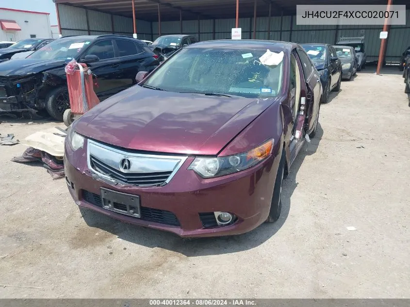 JH4CU2F4XCC020071 2012 Acura Tsx 2.4