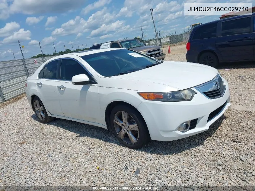 2012 Acura Tsx 2.4 VIN: JH4CU2F46CC029740 Lot: 40022533