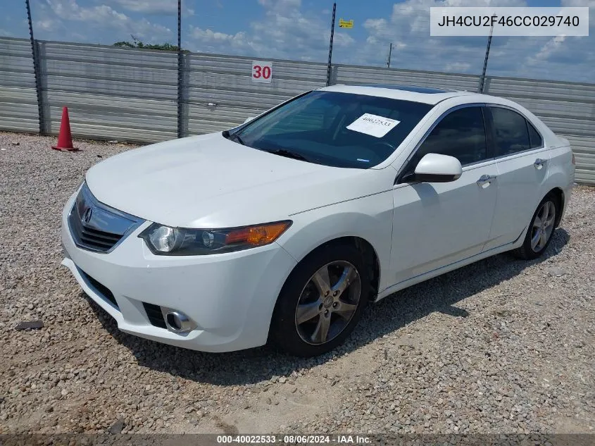 2012 Acura Tsx 2.4 VIN: JH4CU2F46CC029740 Lot: 40022533