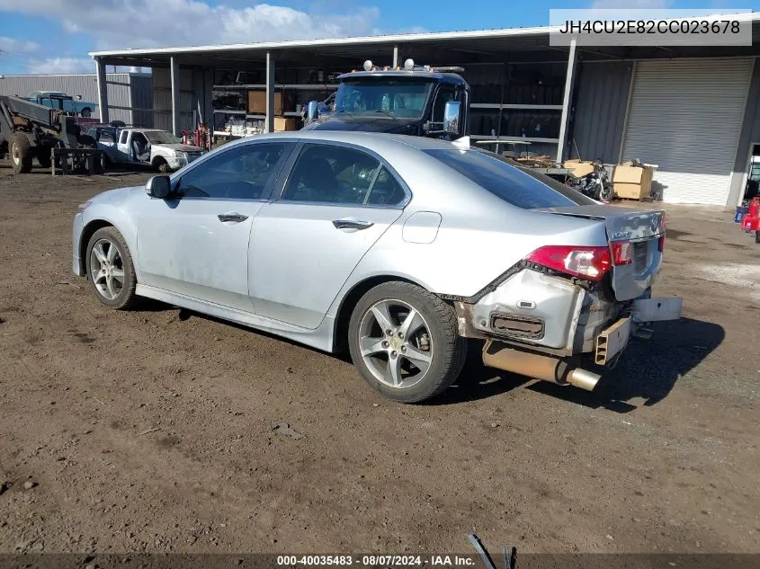 2012 Acura Tsx 2.4 VIN: JH4CU2E82CC023678 Lot: 40035483