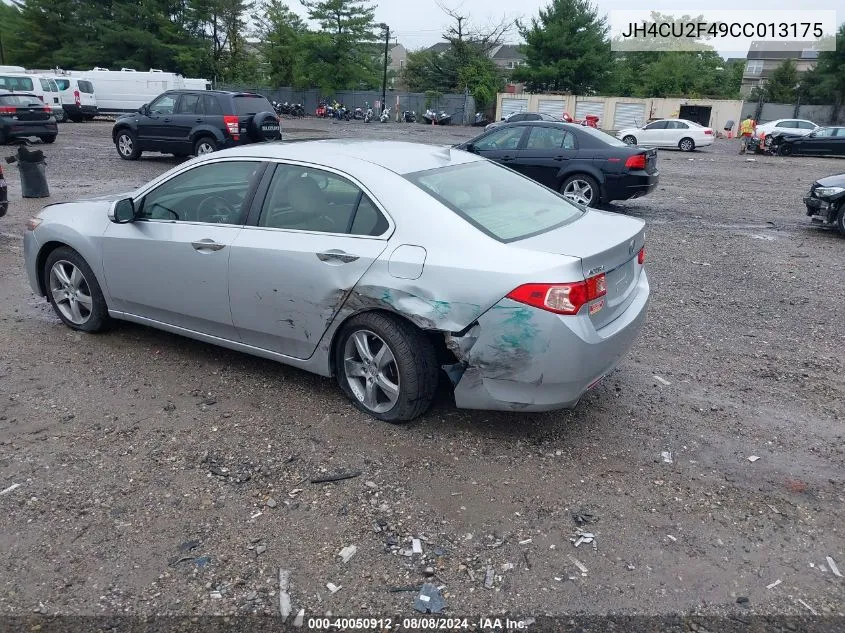 2012 Acura Tsx 2.4 VIN: JH4CU2F49CC013175 Lot: 40050912