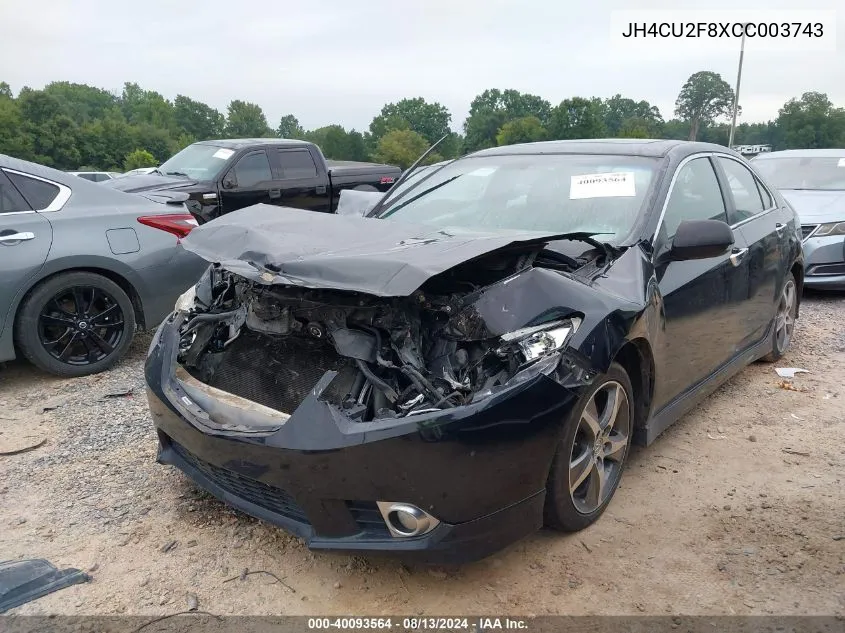 2012 Acura Tsx Se VIN: JH4CU2F8XCC003743 Lot: 40093564