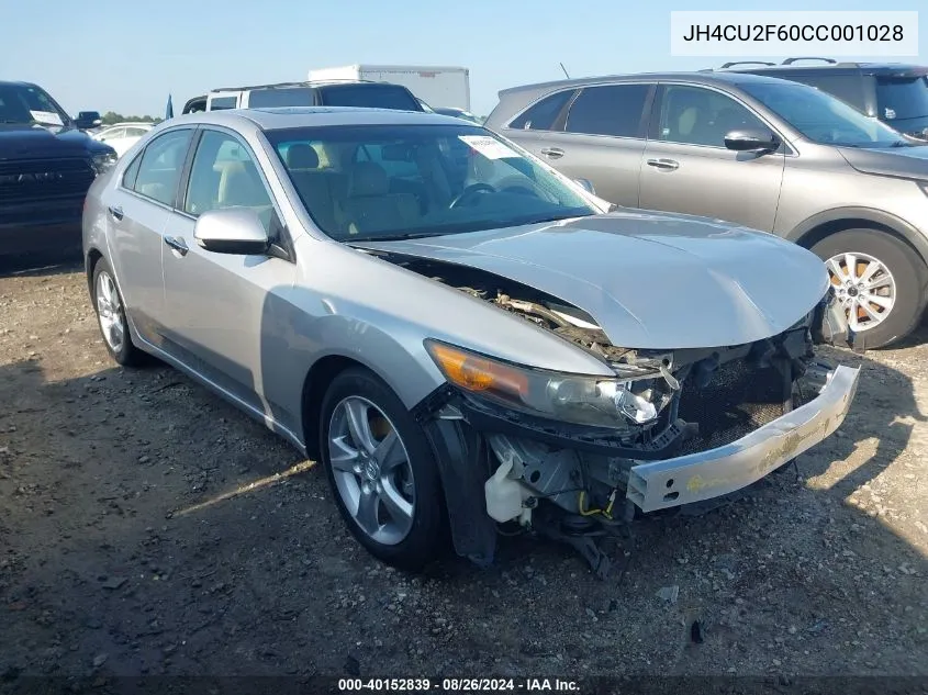 2012 Acura Tsx 2.4 VIN: JH4CU2F60CC001028 Lot: 40152839