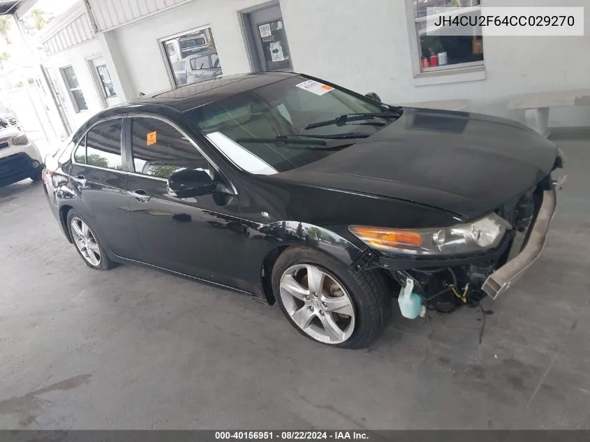 2012 Acura Tsx 2.4 VIN: JH4CU2F64CC029270 Lot: 40156951