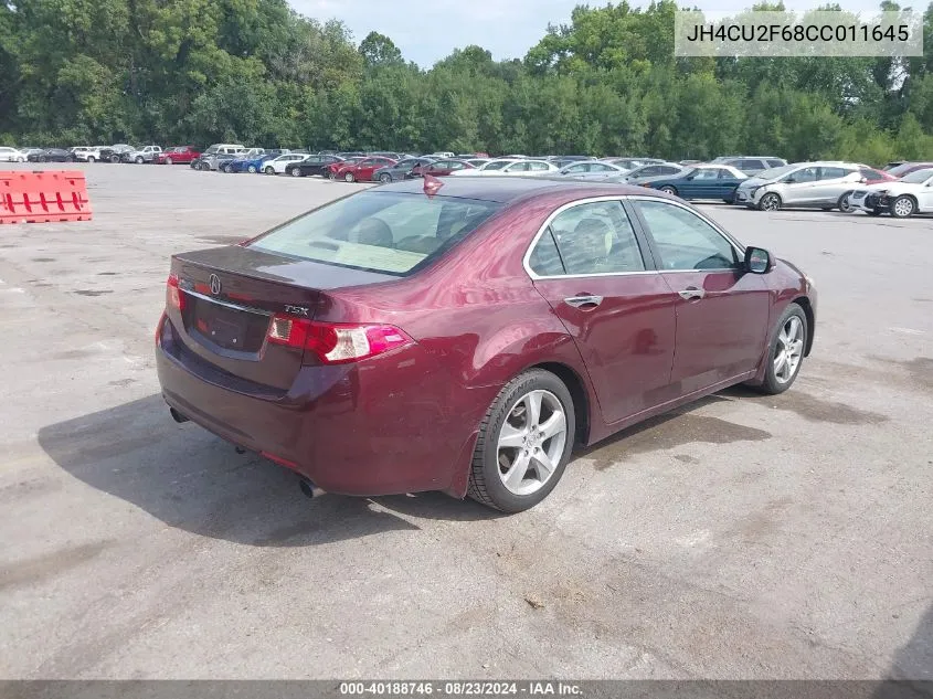 2012 Acura Tsx 2.4 VIN: JH4CU2F68CC011645 Lot: 40188746