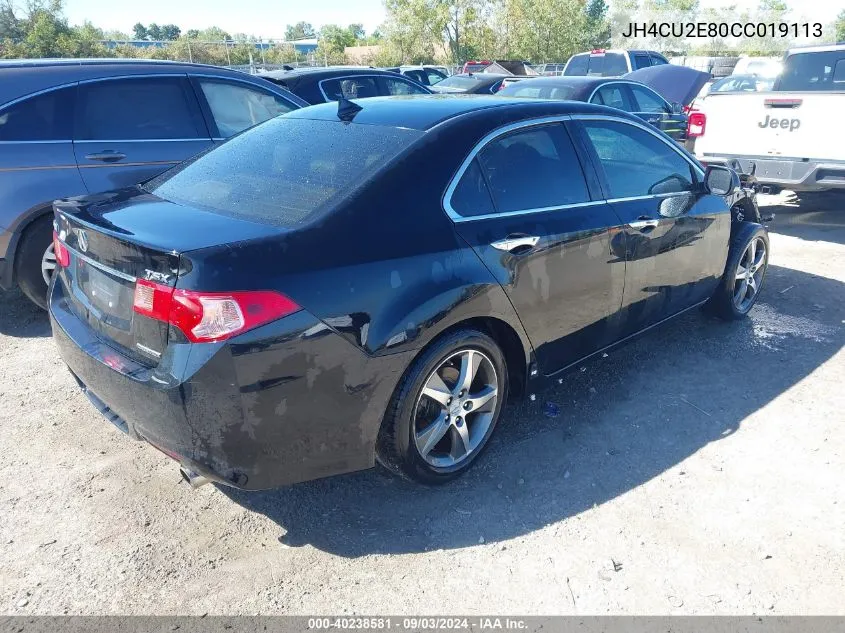 2012 Acura Tsx 2.4 VIN: JH4CU2E80CC019113 Lot: 40238581