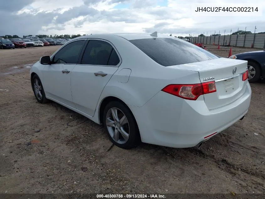 2012 Acura Tsx 2.4 VIN: JH4CU2F44CC002214 Lot: 40300758