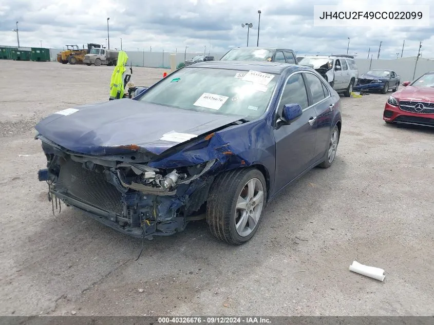 2012 Acura Tsx 2.4 VIN: JH4CU2F49CC022099 Lot: 40326676