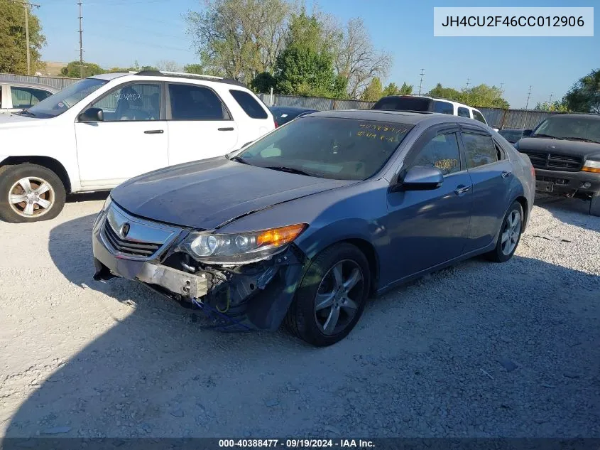 2012 Acura Tsx 2.4 VIN: JH4CU2F46CC012906 Lot: 40388477