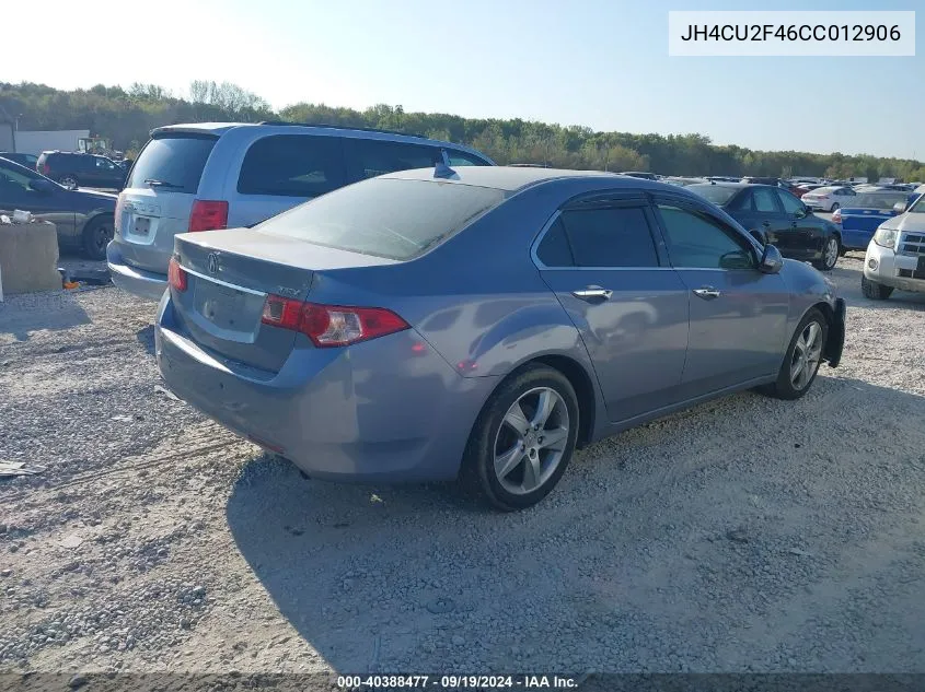 2012 Acura Tsx 2.4 VIN: JH4CU2F46CC012906 Lot: 40388477