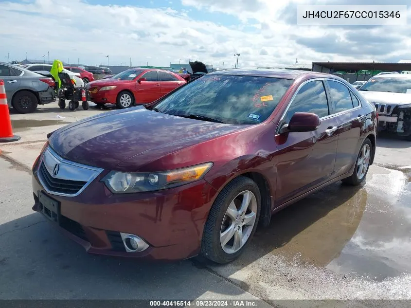 2012 Acura Tsx Tech VIN: JH4CU2F67CC015346 Lot: 40416514