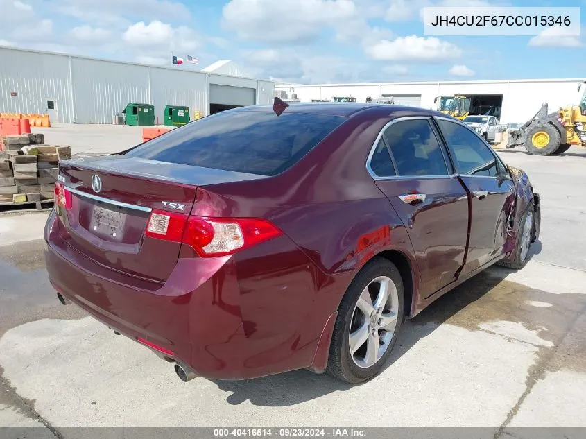 2012 Acura Tsx Tech VIN: JH4CU2F67CC015346 Lot: 40416514