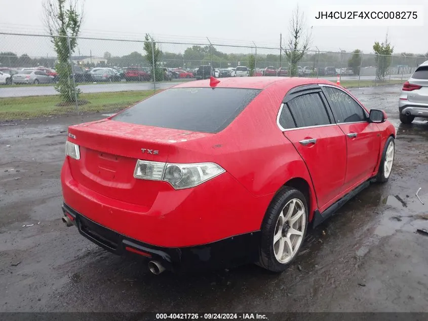 2012 Acura Tsx 2.4 VIN: JH4CU2F4XCC008275 Lot: 40421726