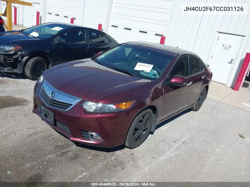 2012 Acura Tsx Tech VIN: JH4CU2F67CC031126 Lot: 40449525