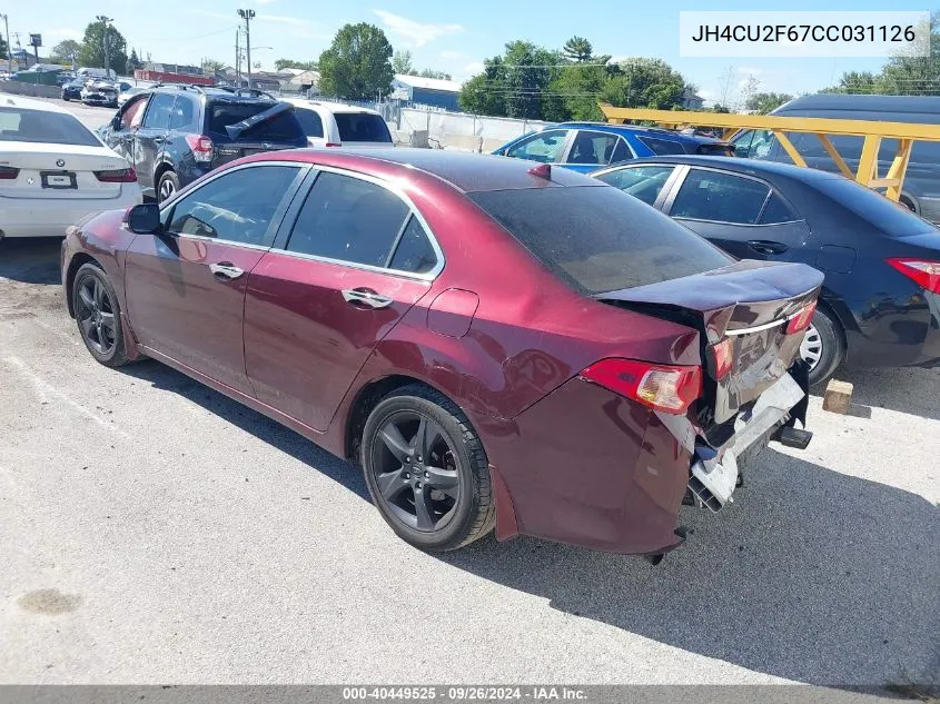 2012 Acura Tsx Tech VIN: JH4CU2F67CC031126 Lot: 40449525