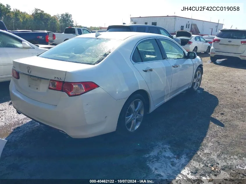 2012 Acura Tsx 2.4 VIN: JH4CU2F42CC019058 Lot: 40462122