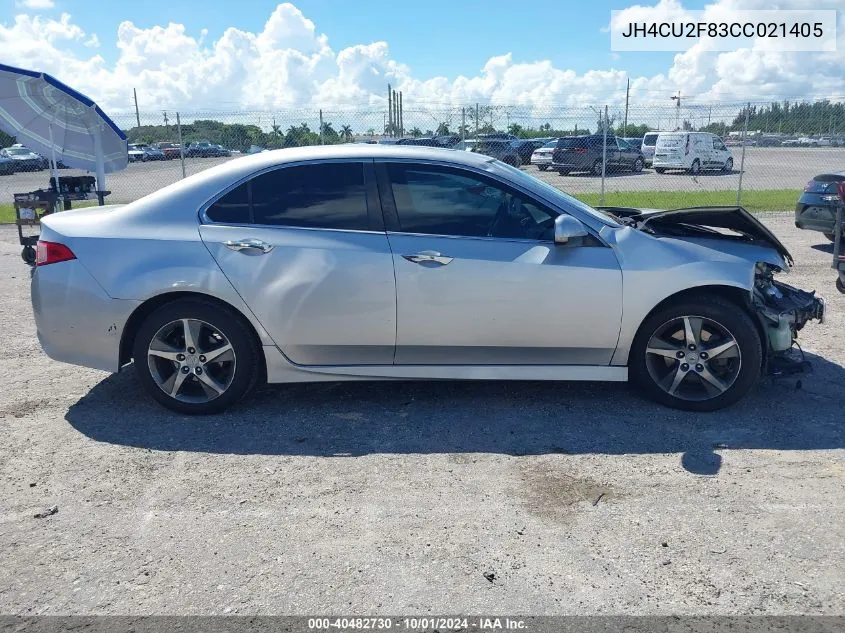 2012 Acura Tsx 2.4 VIN: JH4CU2F83CC021405 Lot: 40482730