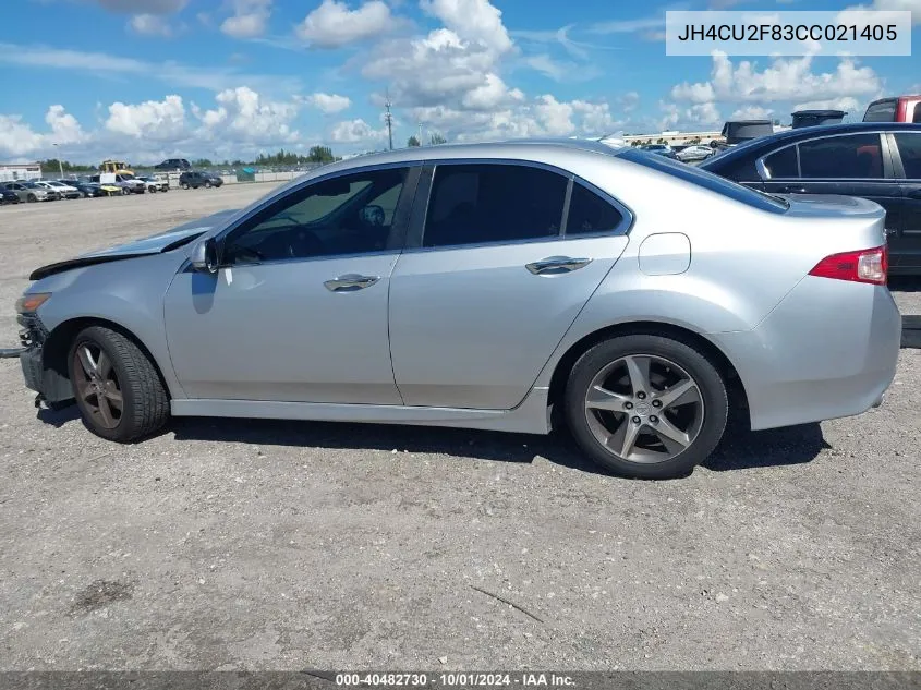 2012 Acura Tsx 2.4 VIN: JH4CU2F83CC021405 Lot: 40482730