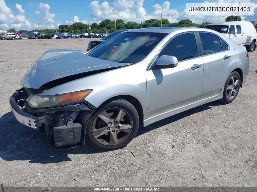 2012 Acura Tsx 2.4 VIN: JH4CU2F83CC021405 Lot: 40482730