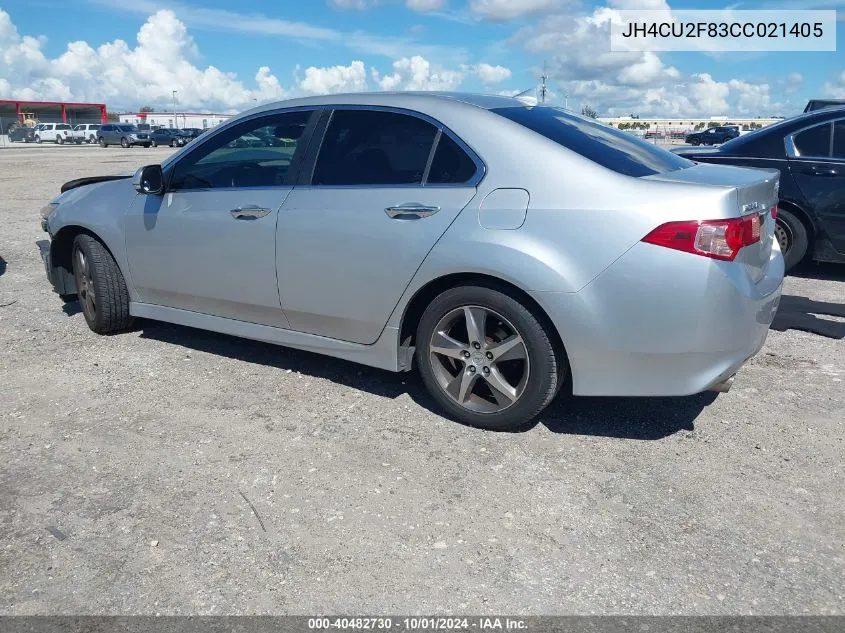 2012 Acura Tsx 2.4 VIN: JH4CU2F83CC021405 Lot: 40482730