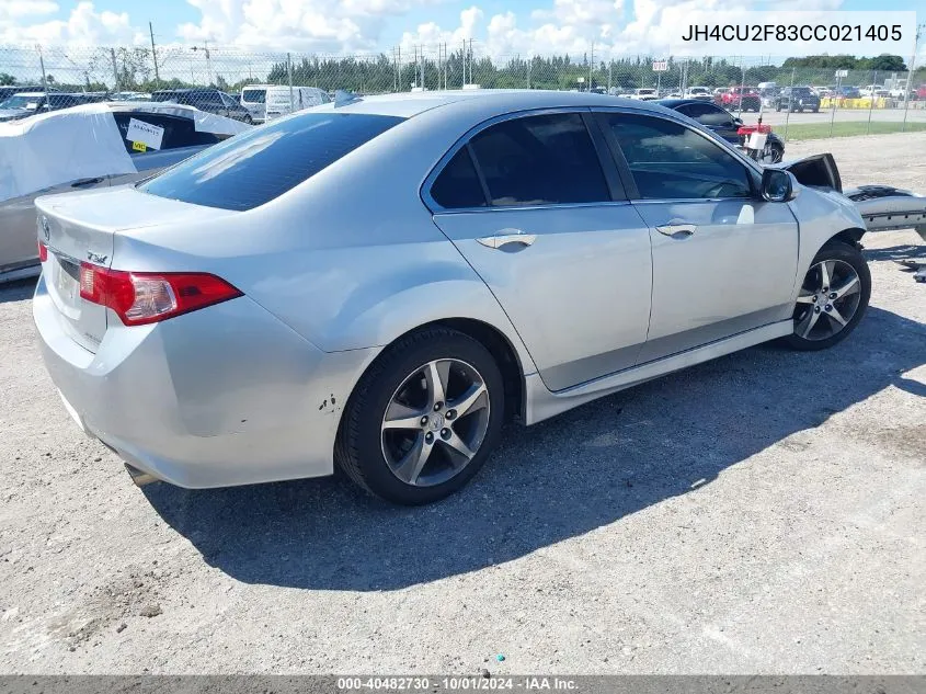 2012 Acura Tsx 2.4 VIN: JH4CU2F83CC021405 Lot: 40482730