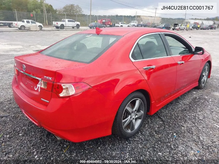 2012 Acura Tsx 2.4 VIN: JH4CU2E81CC001767 Lot: 40484952