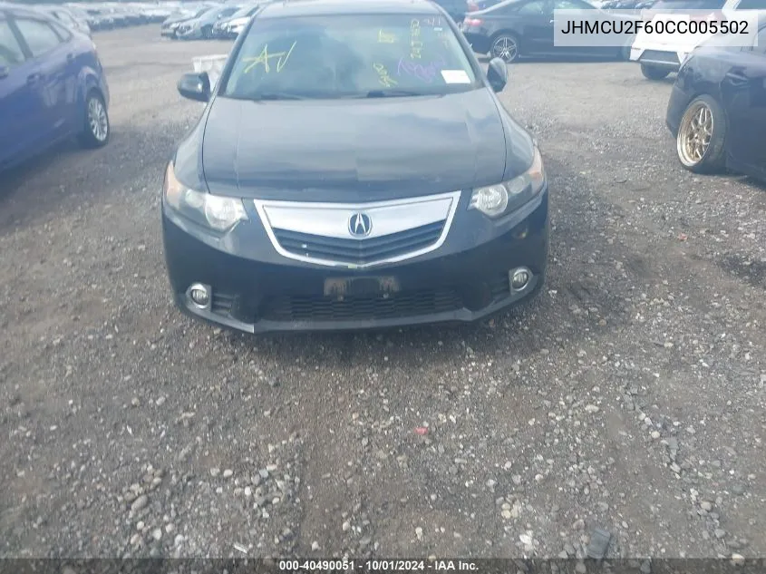 2012 Acura Tsx VIN: JHMCU2F60CC005502 Lot: 40490051