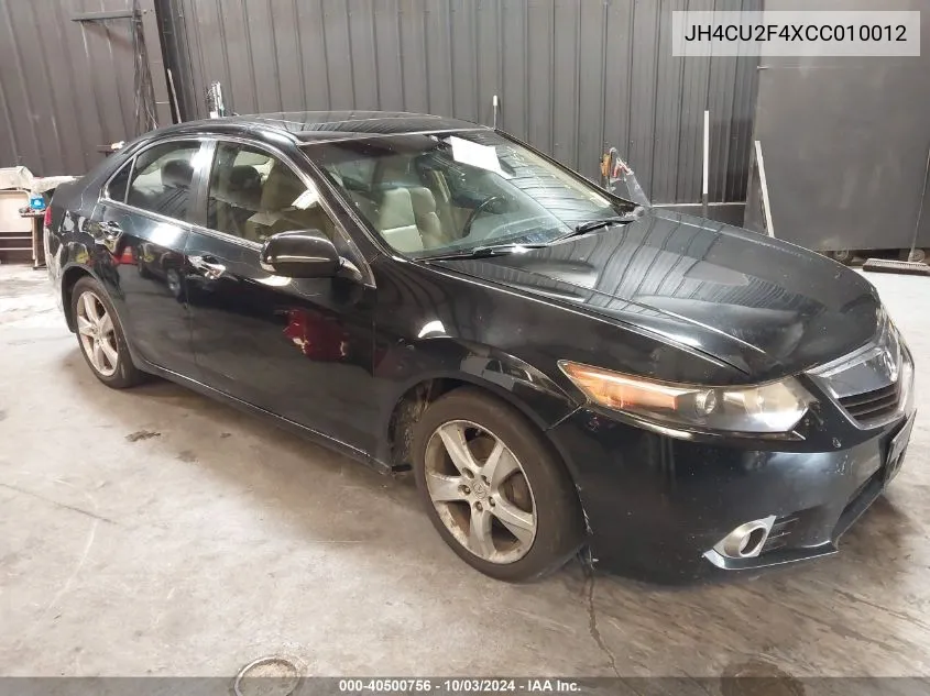 2012 Acura Tsx 2.4 VIN: JH4CU2F4XCC010012 Lot: 40500756