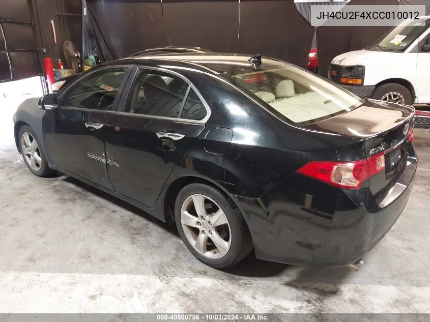 2012 Acura Tsx 2.4 VIN: JH4CU2F4XCC010012 Lot: 40500756