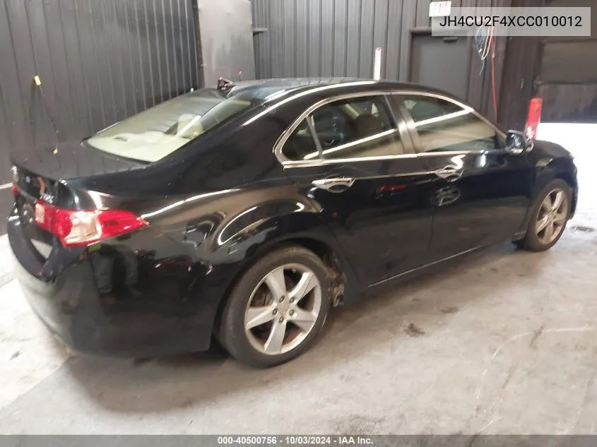 2012 Acura Tsx 2.4 VIN: JH4CU2F4XCC010012 Lot: 40500756