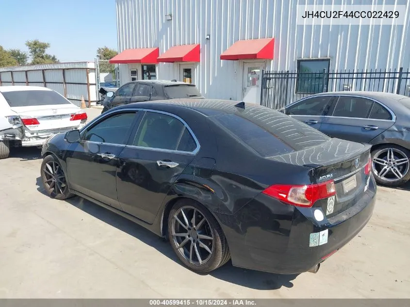 2012 Acura Tsx 2.4 VIN: JH4CU2F44CC022429 Lot: 40599415