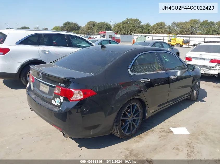 2012 Acura Tsx 2.4 VIN: JH4CU2F44CC022429 Lot: 40599415