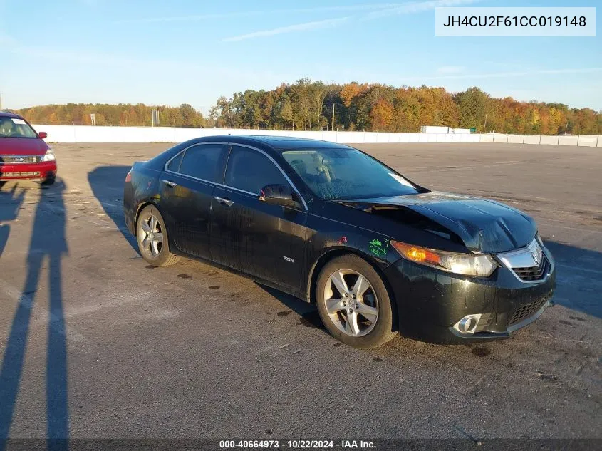 2012 Acura Tsx 2.4 VIN: JH4CU2F61CC019148 Lot: 40664973