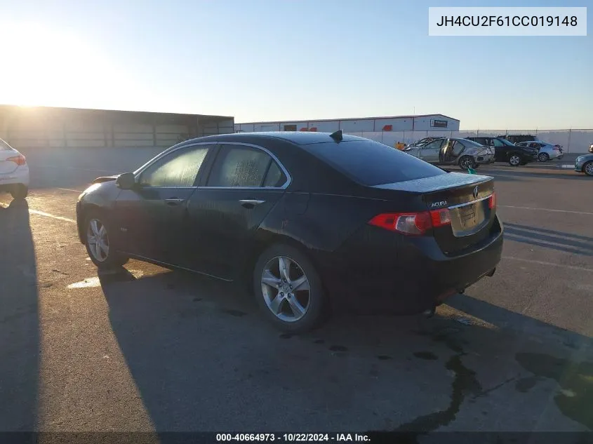 2012 Acura Tsx 2.4 VIN: JH4CU2F61CC019148 Lot: 40664973