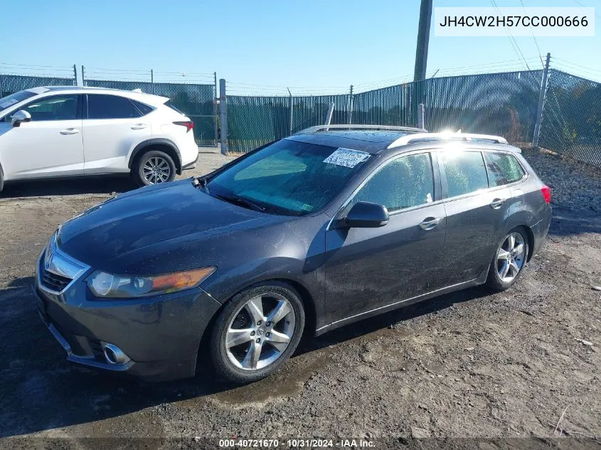 2012 Acura Tsx 2.4 VIN: JH4CW2H57CC000666 Lot: 40721670