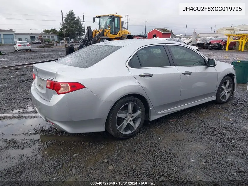 2012 Acura Tsx 2.4 VIN: JH4CU2F8XCC019795 Lot: 40727640