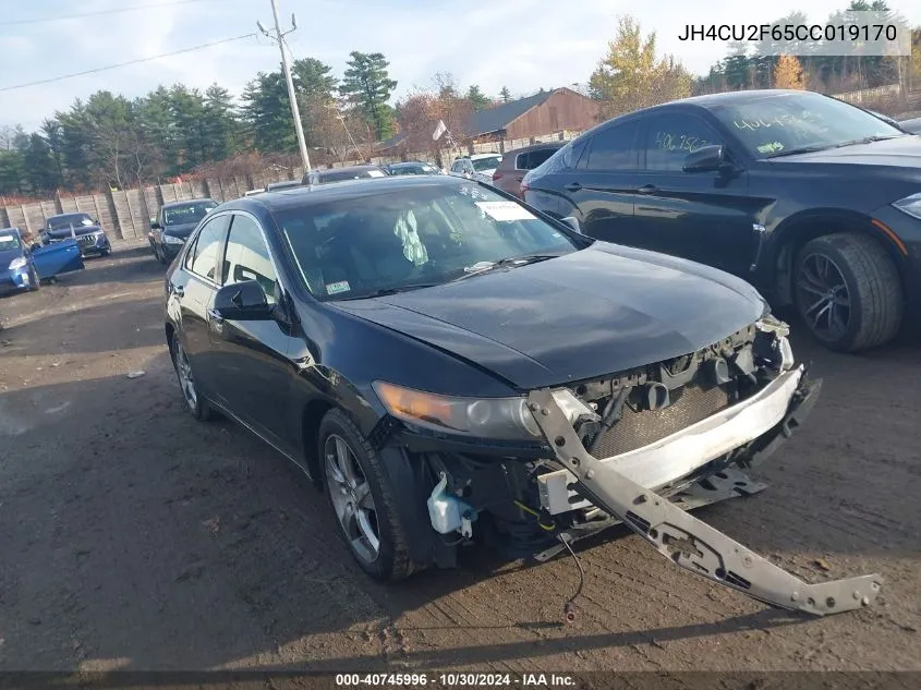 2012 Acura Tsx 2.4 VIN: JH4CU2F65CC019170 Lot: 40745996